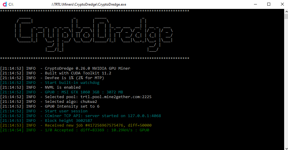 cryptodredge-working