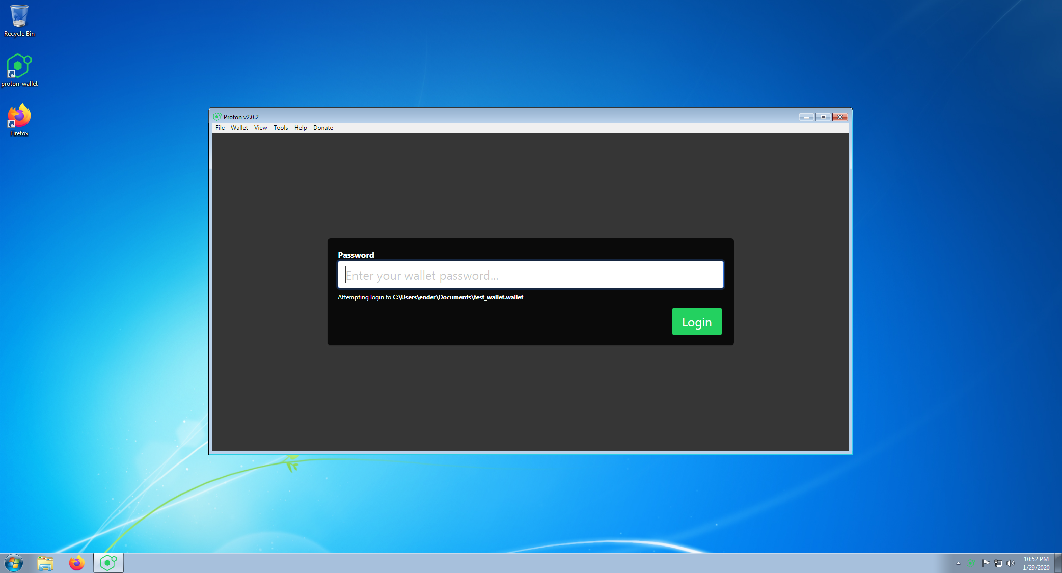 proton login screen