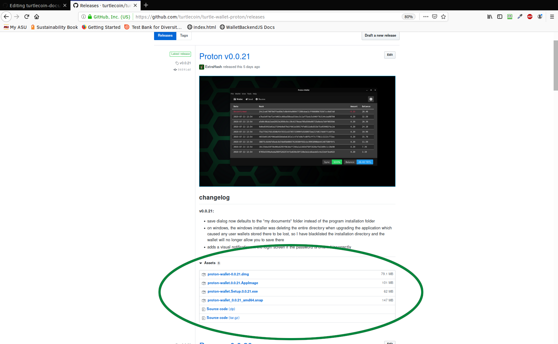 Location of release files